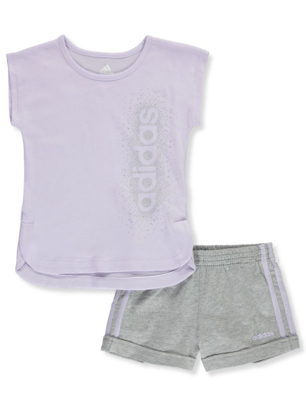 lilac adidas shorts