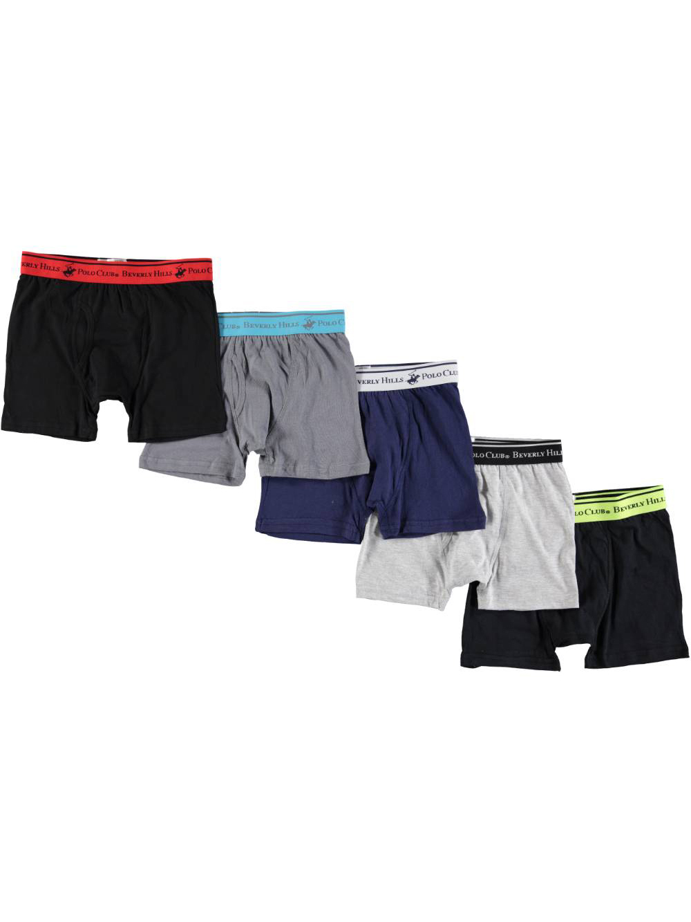 Beverly Hills Polo Club Little Boys' 5-Pack Boxer Briefs