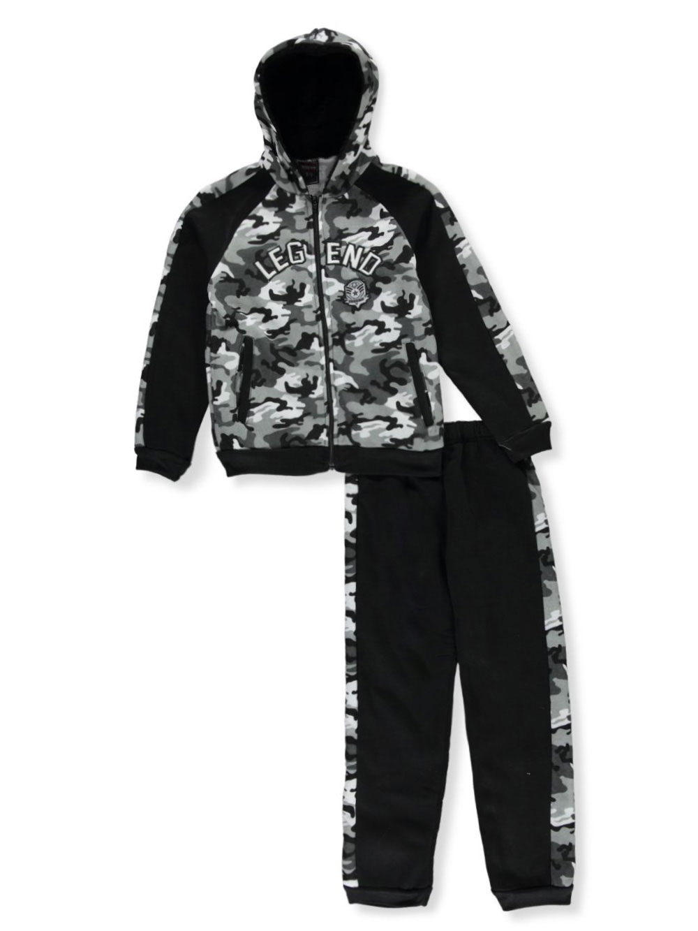 black and white sweatsuit