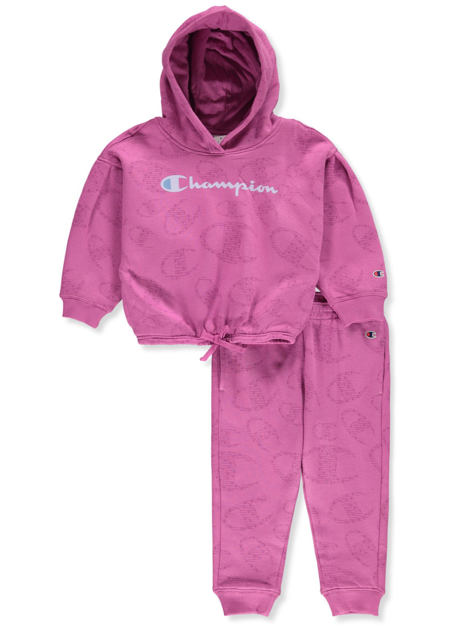 Champion Girls 2 Piece Fleece Joggers Set Outfit