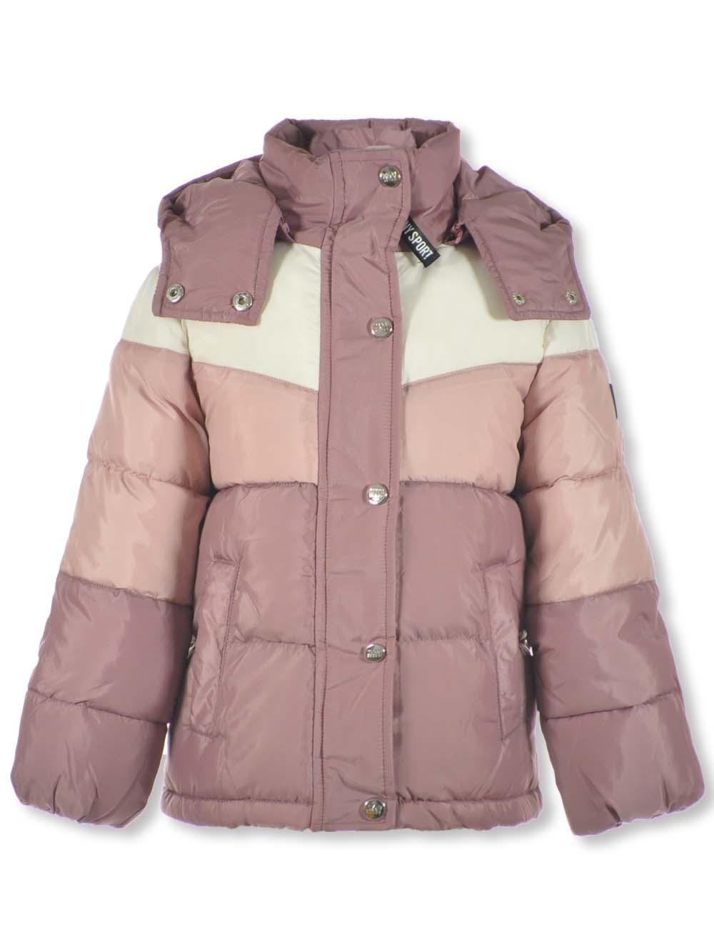 DKNY Girls' Colorblock Puffer Jacket