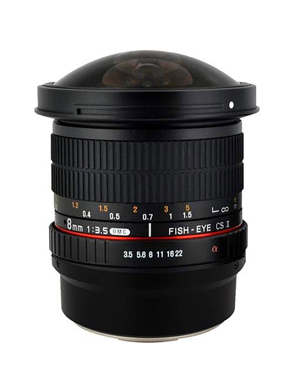 Samyang 8mm f/3.5 AS MC Fisheye CS II DH Lens for Sony E, with