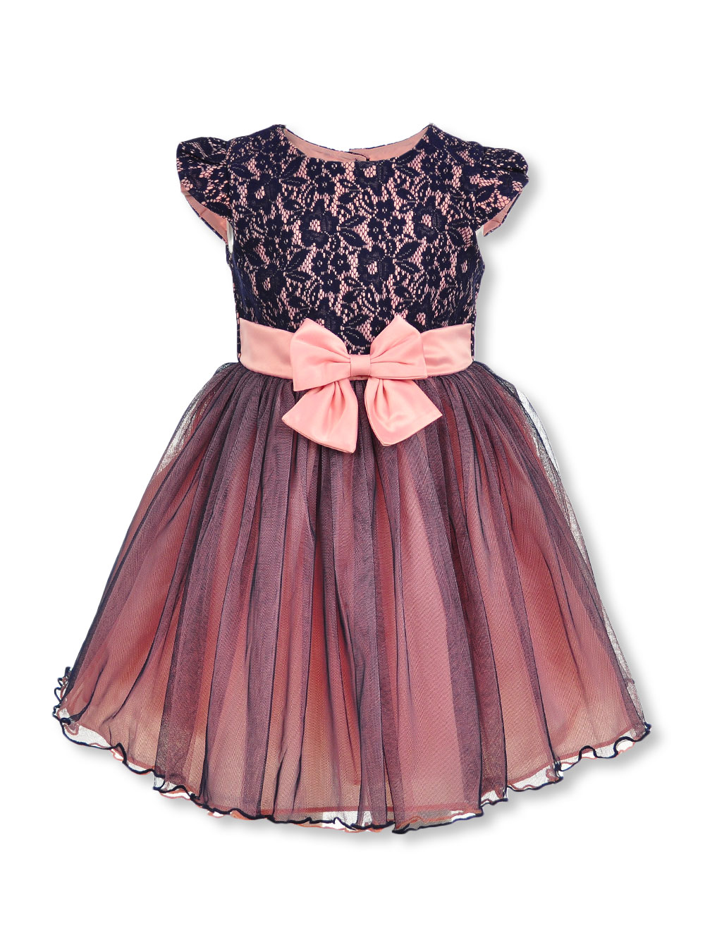 navy and pink occasion dress