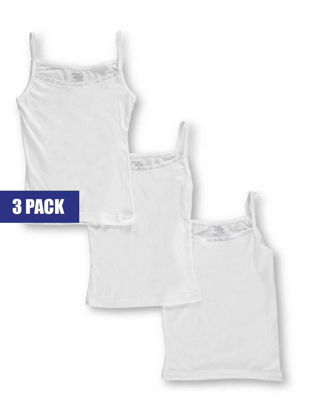 Tato Big Girls' 3-Pack Camisoles (Sizes 7 – 16)