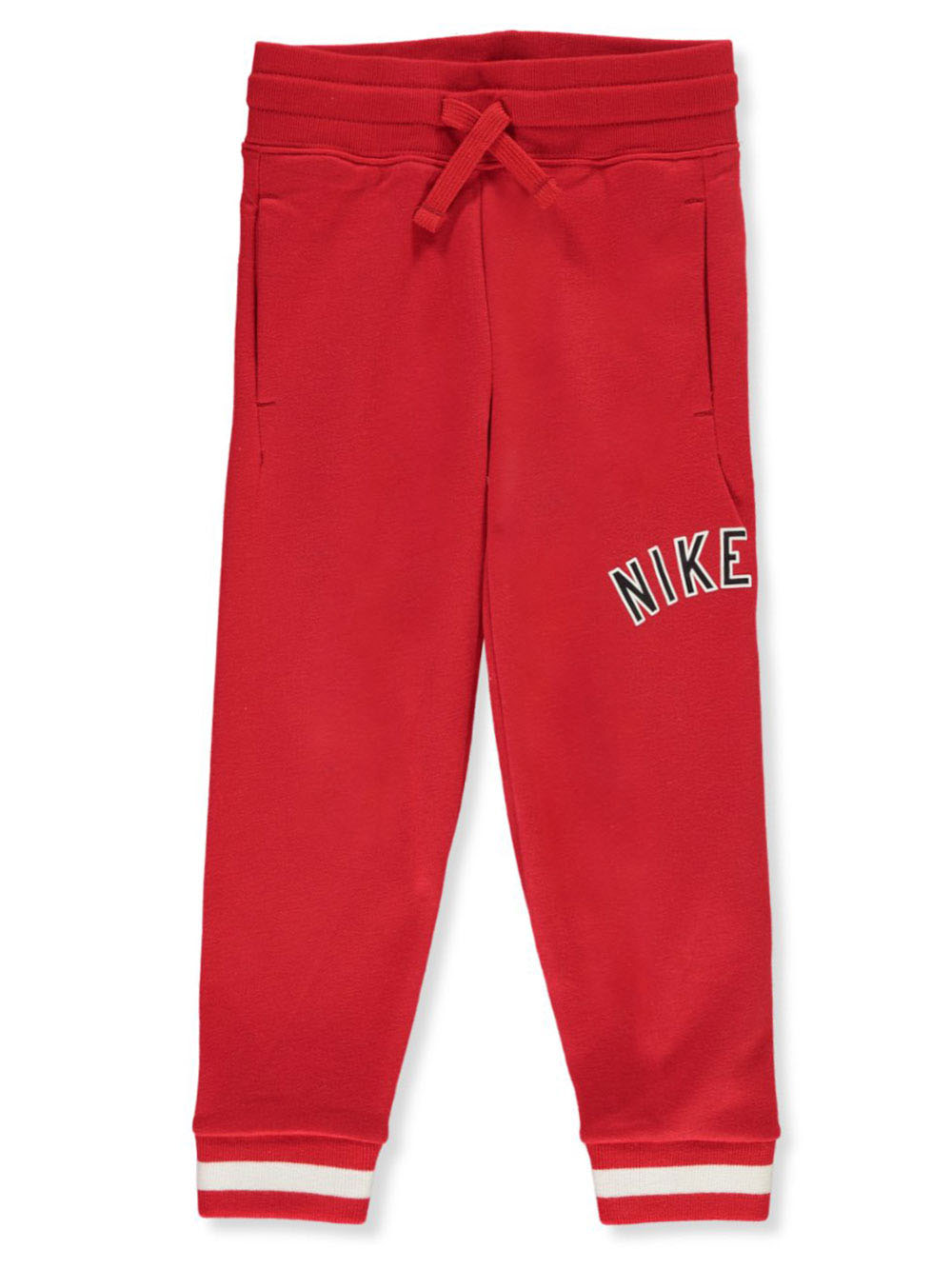 boys red nike joggers