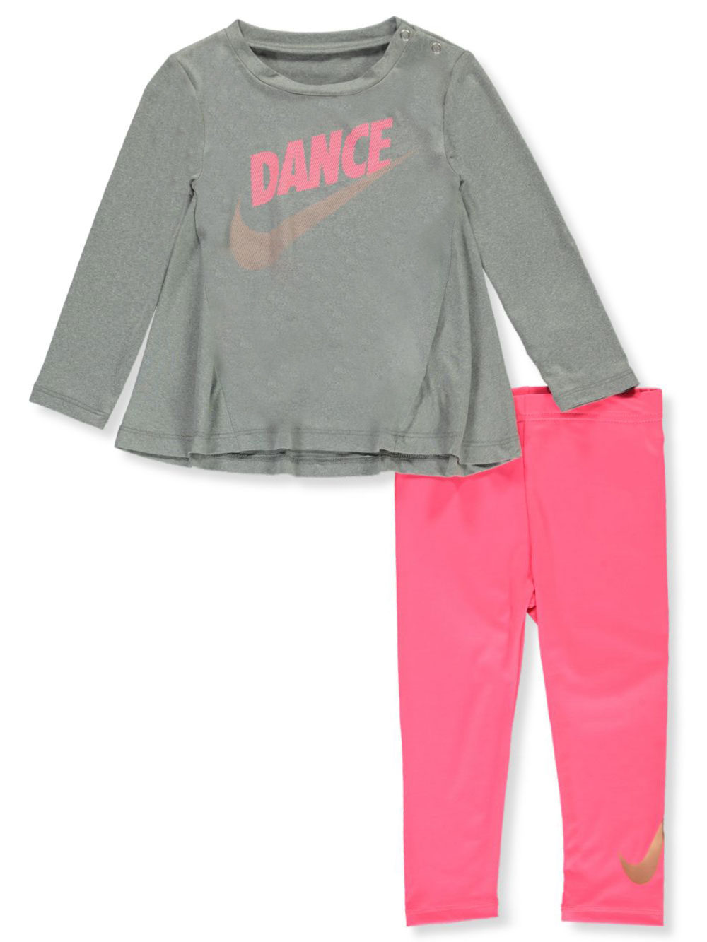 pink and gray nike outfit