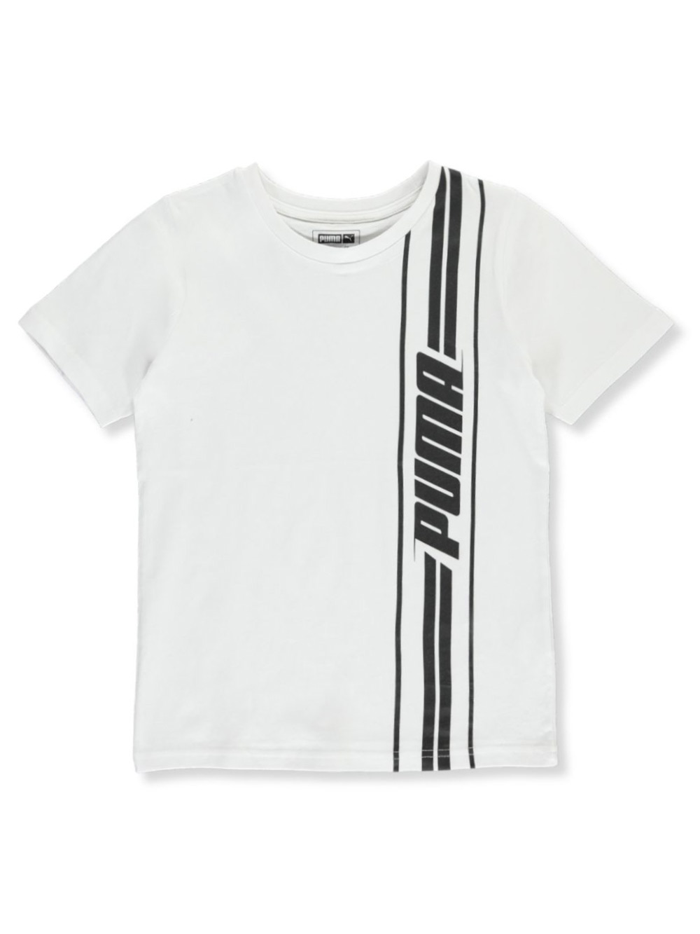 Boys Performance Side Stripe Logo T Shirt By Puma In White From