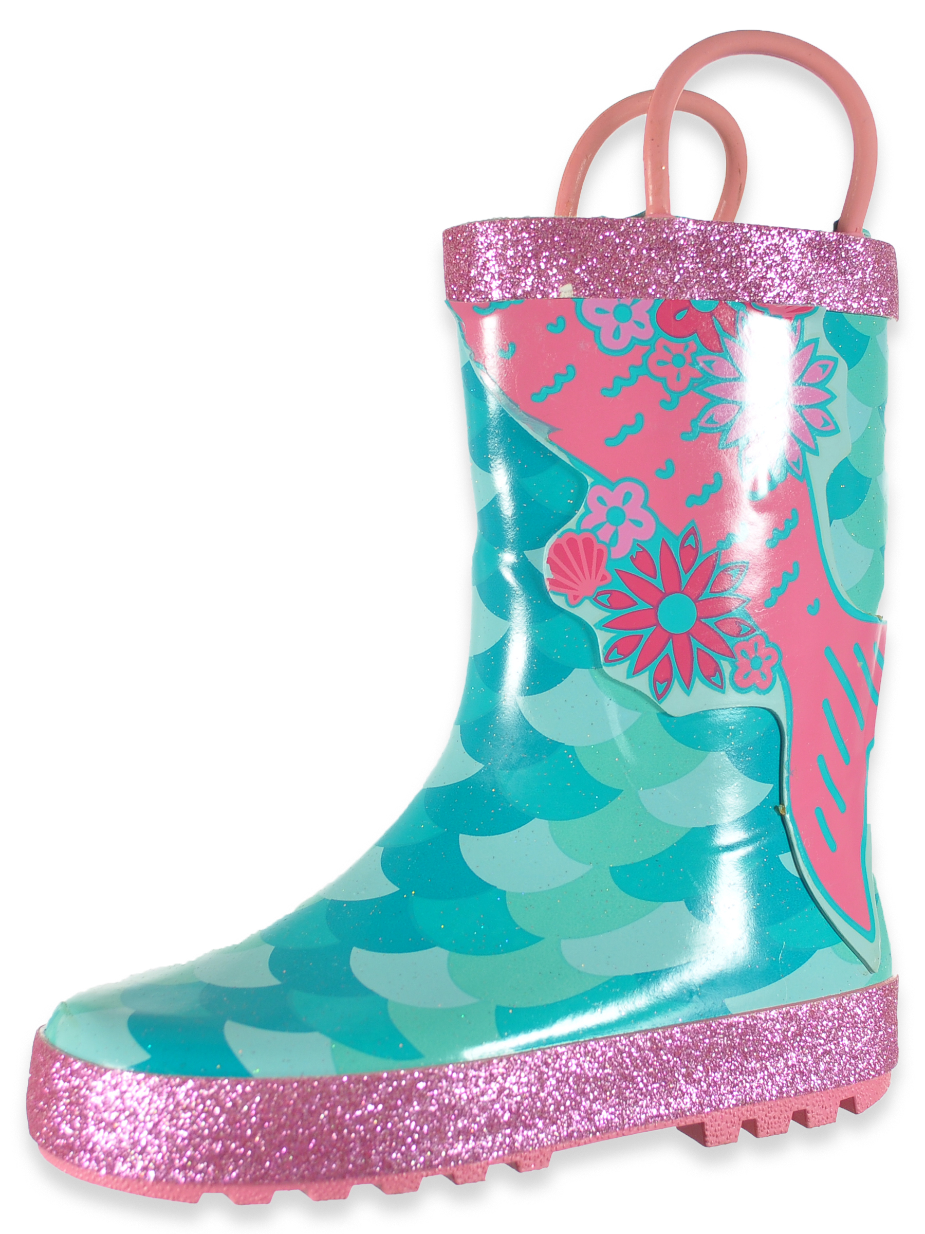 Girls mermaid rain boots best sale