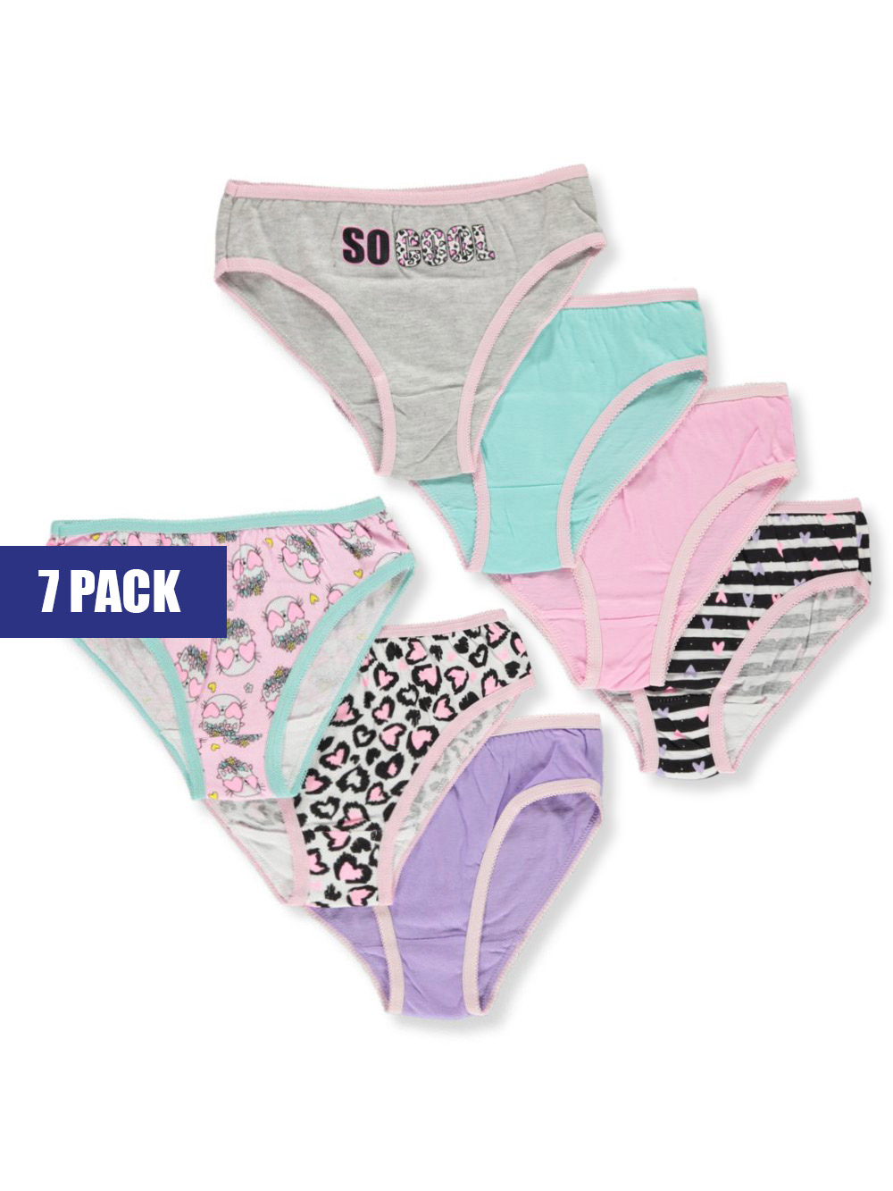 Hello Kitty Girls Underwear, 14 Pack Panties Sizes 4 - 8