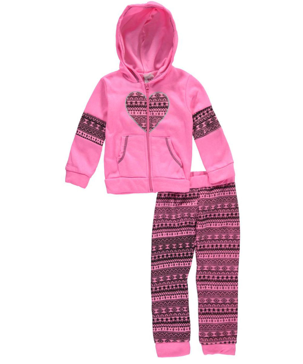 Real Love Little Girls' "Heart Tribe" 2-Piece Fleece 