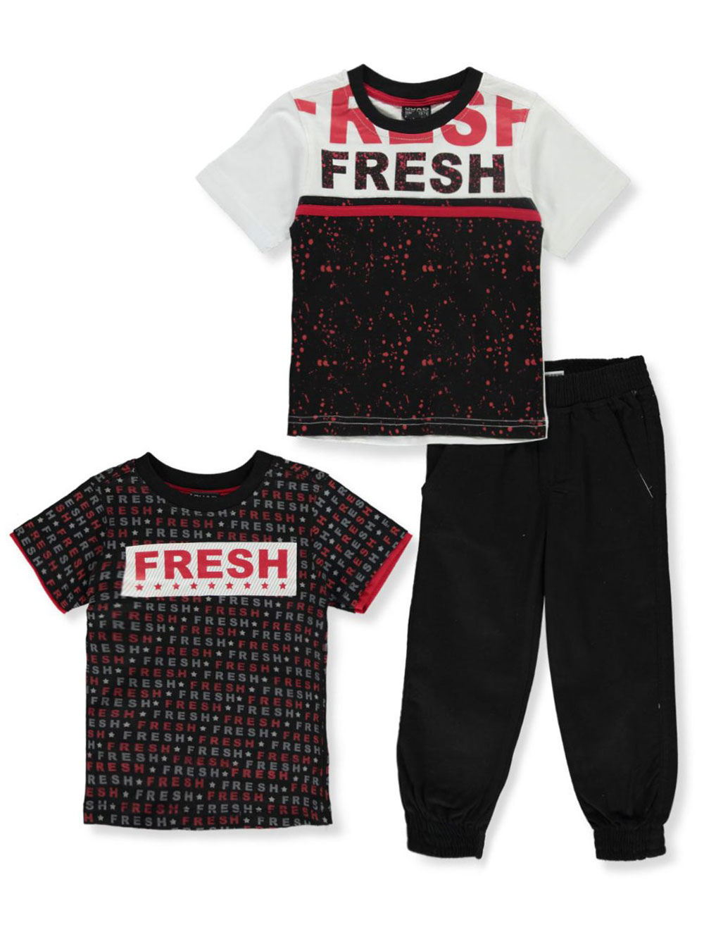 Boys Fresh 3 Piece Mix And Match Set By Quad Seven In Red Multi And Royal Multi From Cookie S Kids