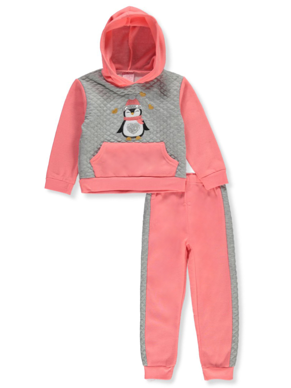 Real Love Girls' 2-Piece Heart Joggers Set Outfit