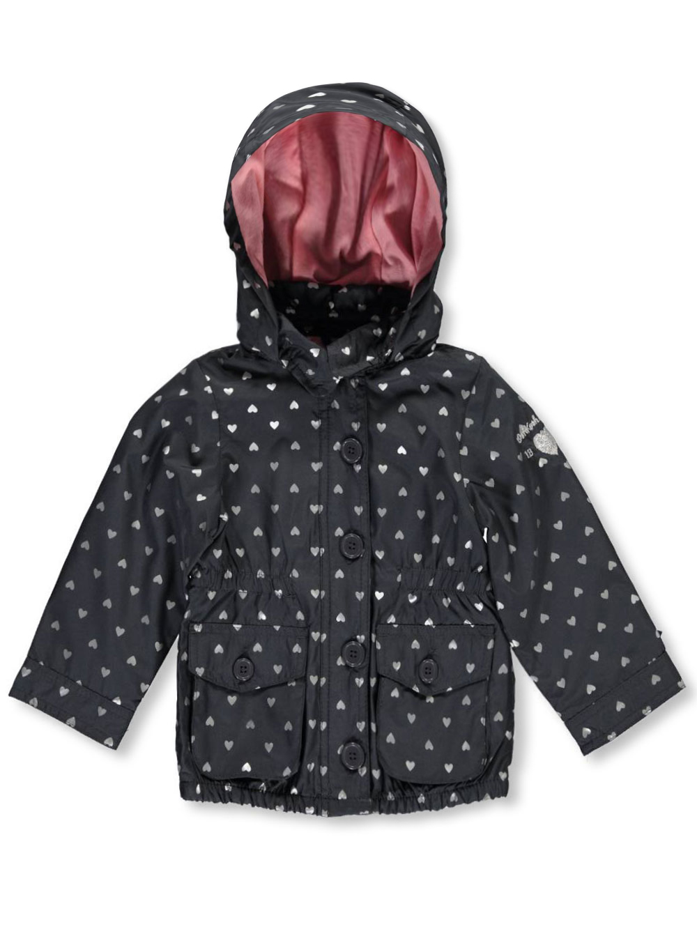 Oshkosh Baby Girls Silver Shower Hooded Jacket