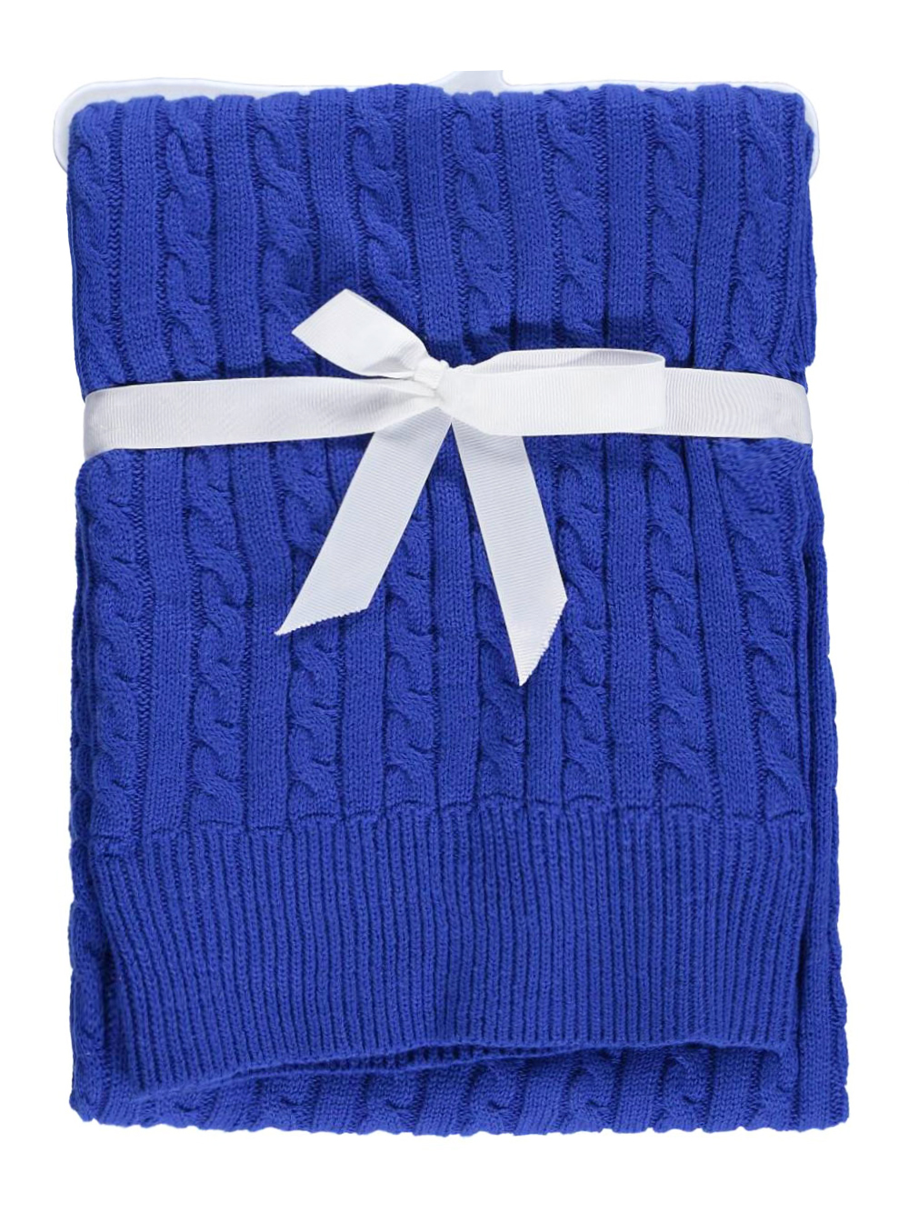 Hudson Baby "Cute Cabling" Knit Blanket - royal blue, one 