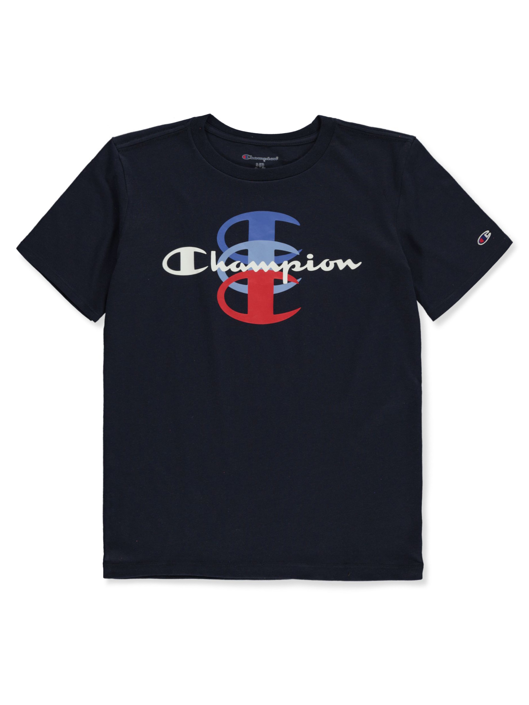 Champion Boys Logo T Shirt Dark Navy 10 12