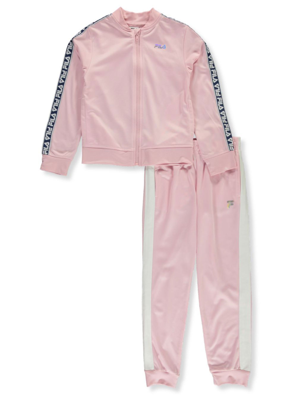 Logo Tape Tricot 2 Piece Tracksuit Pants Set By Fila In Pink From