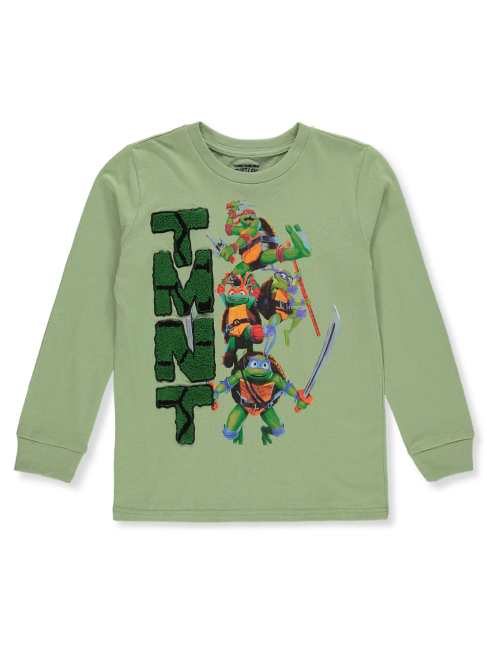 Teenage Mutant Ninja Turtles Boys' L/S T-Shirt - Olive, 14 - 16