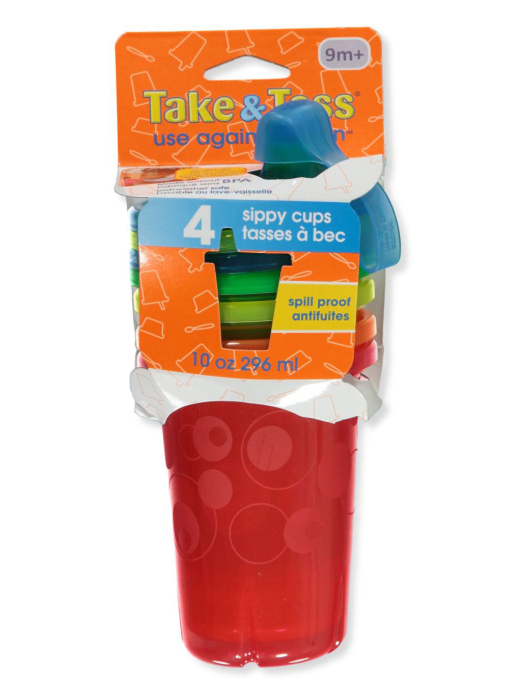  The First Years Take & Toss Straw Cups,10 Ounce, 8 Spill Proof  Cups - Great for On The Go : Sippy Cups : Baby