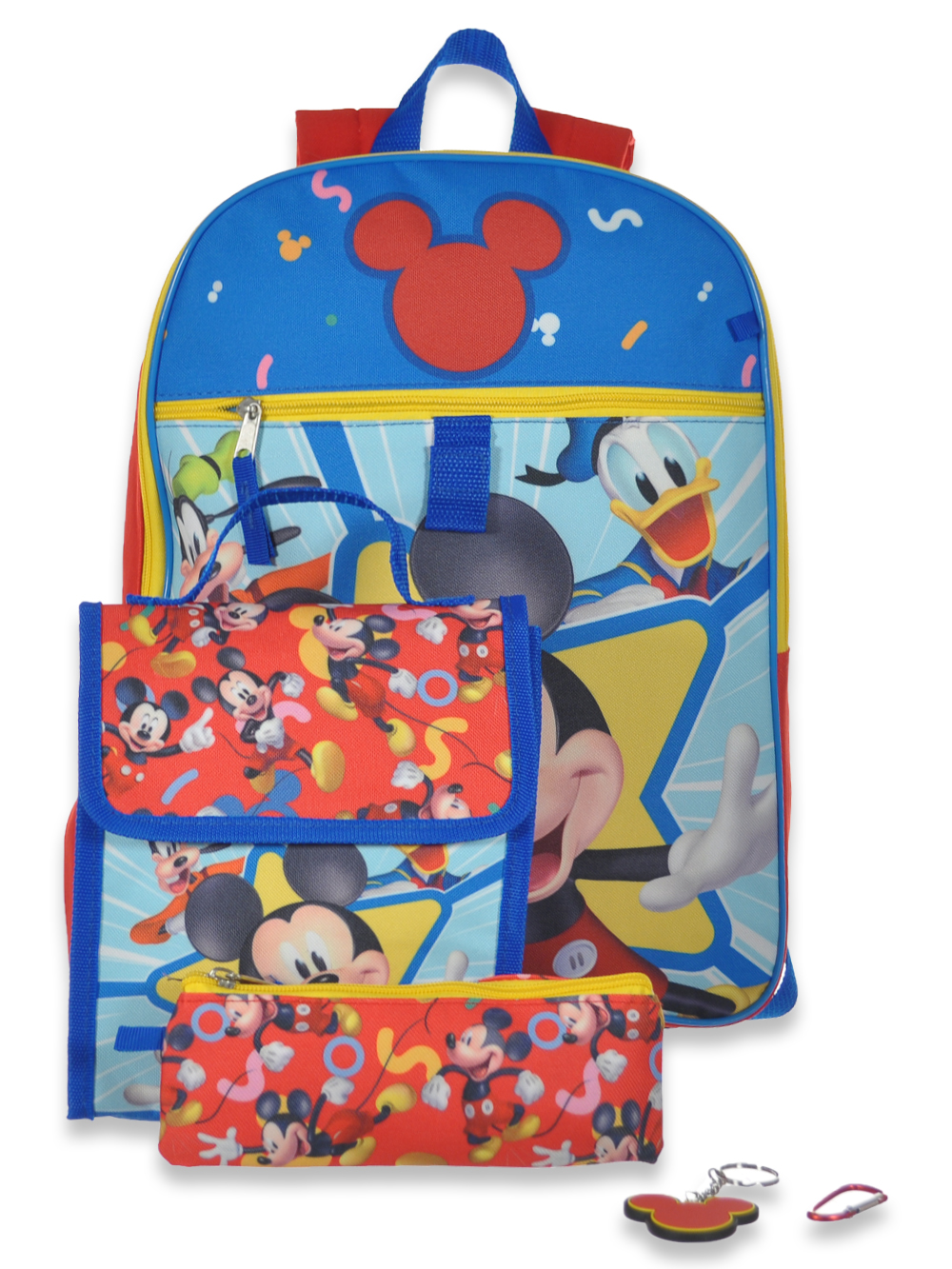 Disney Mickey Mouse Boys 5 Piece Backpack Lunchbox Set