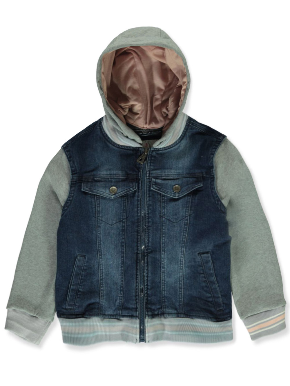 Girls hooded best sale bomber jacket