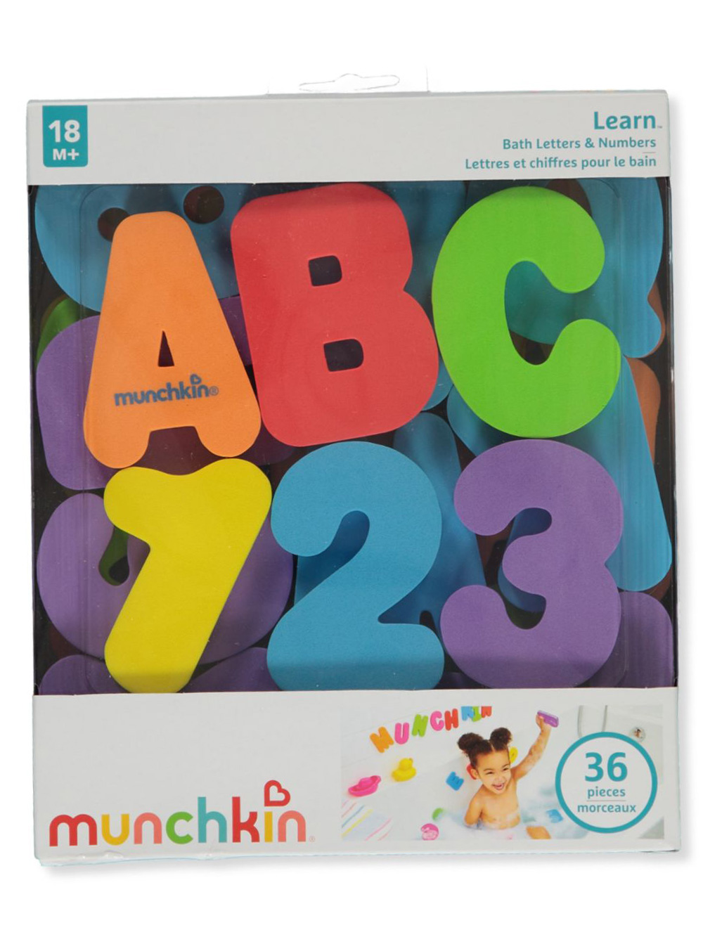 Munchkin Letters and Numbers Bath Toys - 36 count