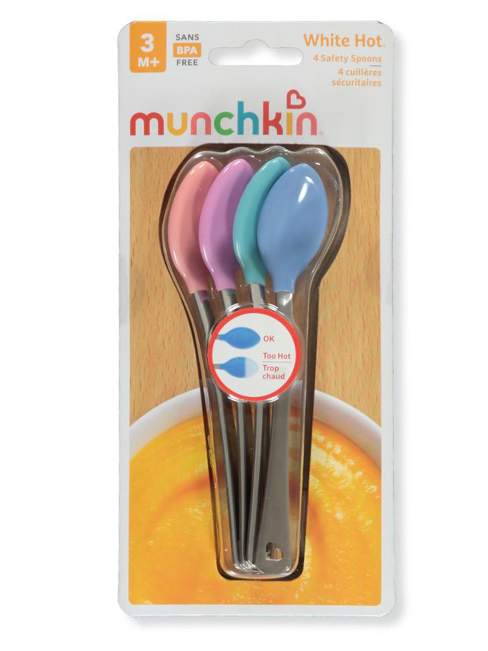 Munchkin White Hot Safety Spoons - 4 Spoons, Munchkin