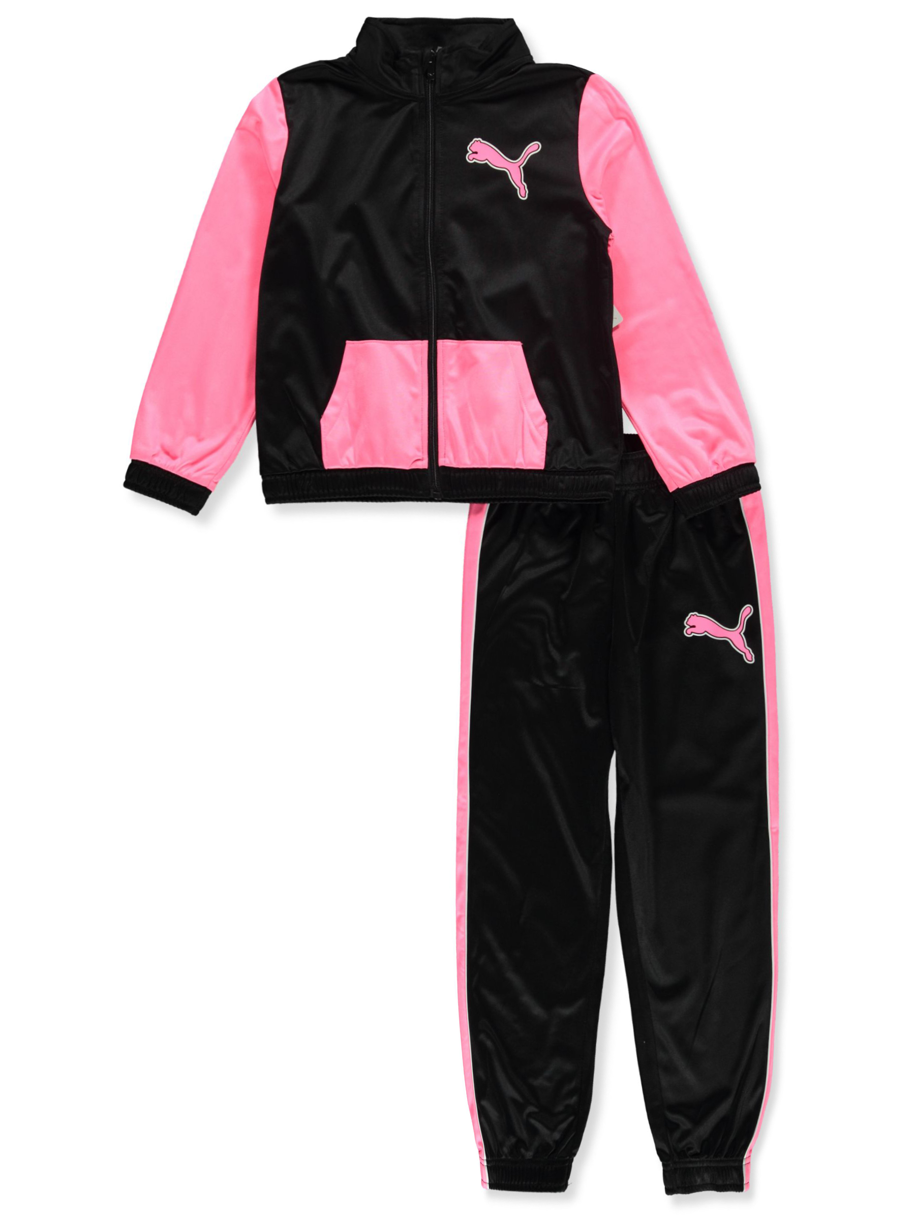 Puma Girls 2 Piece Varsity Track Pants Set Outfit