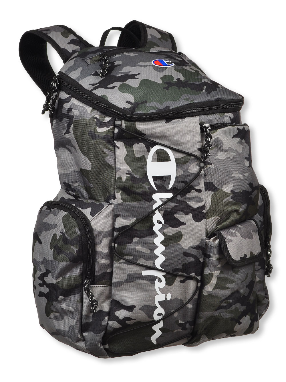 grey camo champion backpack