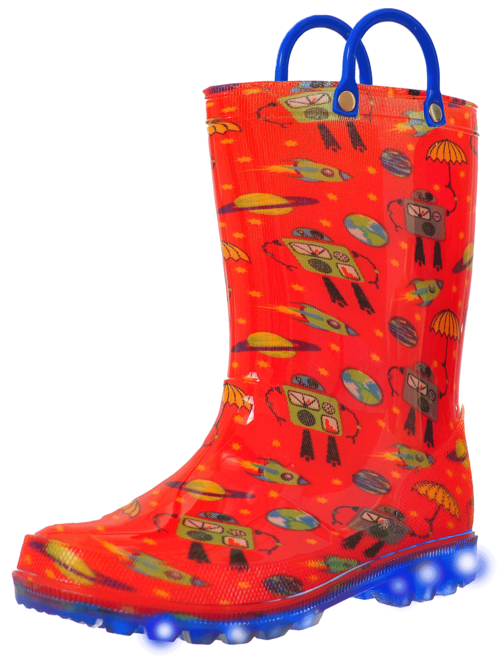 Lilly Boys' Light-Up Rubber Rain Boots 