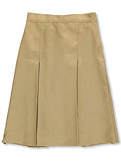 khaki 2 pleat skort