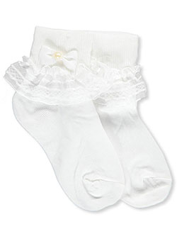 white ruffle baby socks