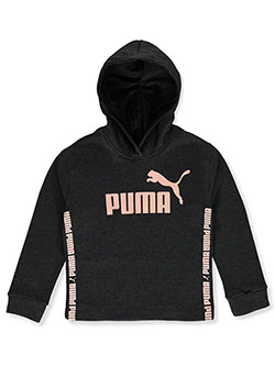 girls black puma hoodie