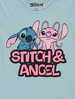 Kids Pink Stitch & Angel Besties Long Sleeve T-Shirt (3-9yrs