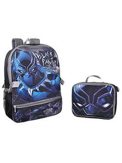 black panther backpack with lunch box