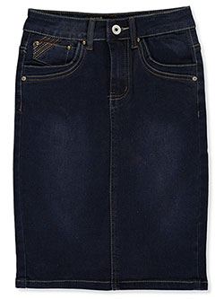 Nicole Premium Jeans Girls’ Stitched Stud Denim Pencil Skirt