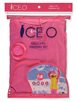 Ice2O Girls' Thermal 2-Piece Long Underwear Set - natural, 18