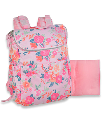 Baby Essentials Floral Backpack Diaper Bag