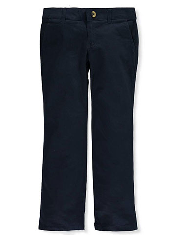 Slim-Fit School Uniform Pants: Adjustable Waist Twill / Boys & ...