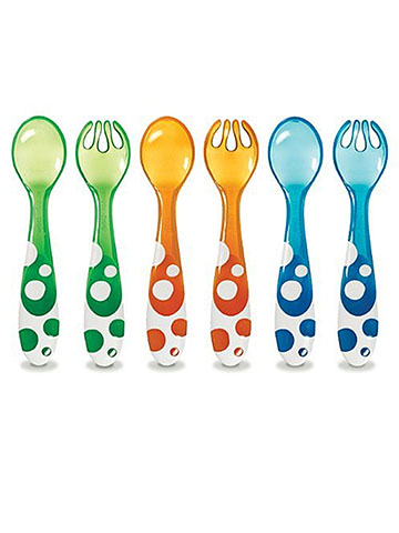 Nuby DIPEEZ Blue Silicone Spoons Babys First self-feeding Spoon 2 Pack BPA  Free