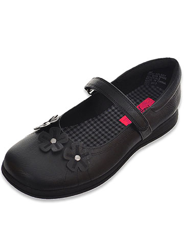 girls black school shoes size 5