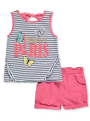 Kids Clothes Sets Fashion Baby Girls Sleeveless Shirt & Pants for 4 5 6 8 9