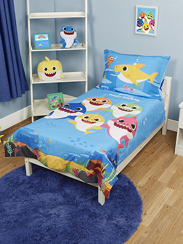 baby shark toddler bed set